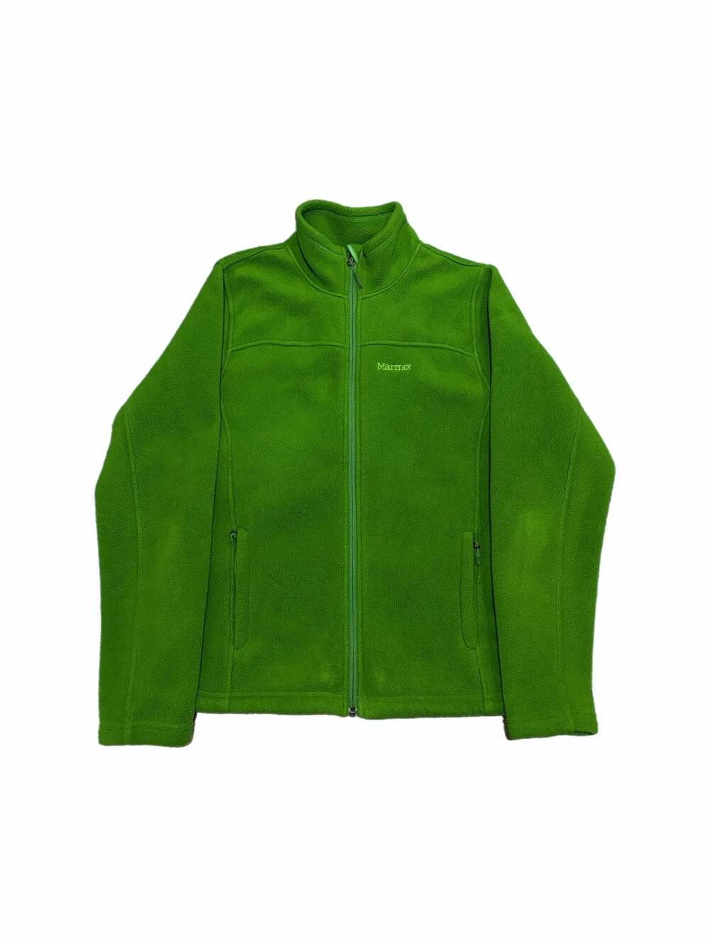 Marmot Polartec Full Zip Fleece Jacket Green Size Large